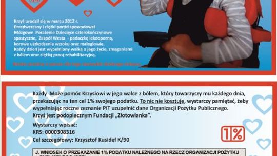 1% dla Krzysia - pomóż i Ty