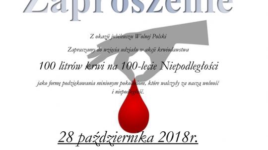 100 litrów na Stulecie
