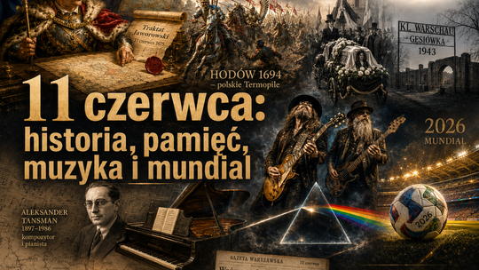 11 czerwca: od polskich Termopil po mundial, od Gęsiówki po „Dark Side of the Moon”