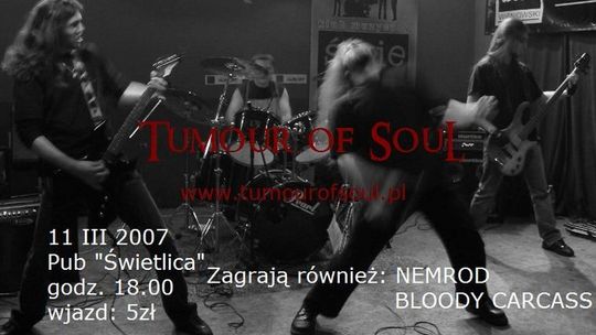 11 marca odbędzie się koncert zespołu Tumour Of Soul
