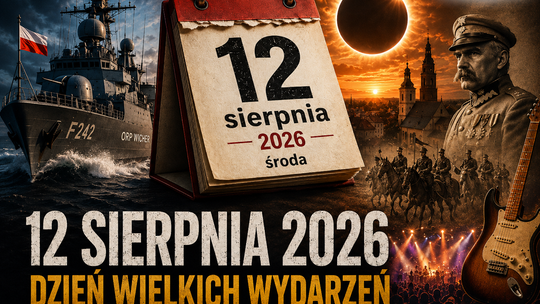 12 sierpnia: Wicher wraca na Bałtyk, a Słońce zgaśnie nad Tomaszowem. Dzień pełen historii i symboli