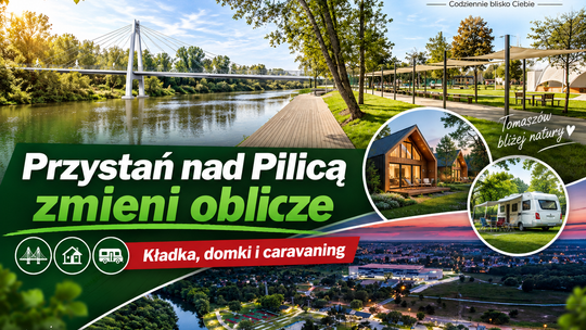 13,6 mln zł na Przystań nad Pilicą. Wisząca kładka połączy ją ze Skansenem