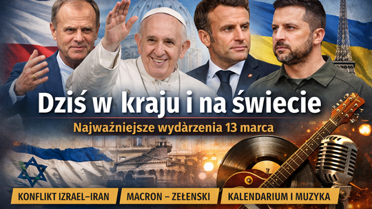 13 marca – kalendarium dnia. Polityka w Polsce, wojna Izrael–Iran, wydarzenia na świecie