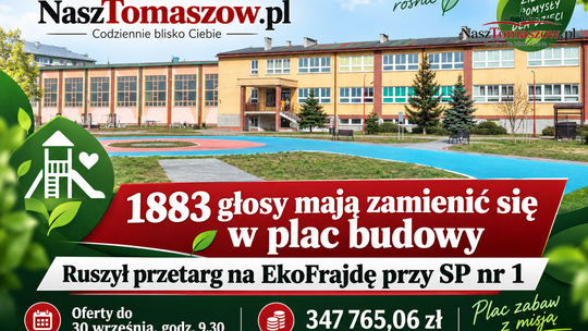 1883 głosy mają zamienić się w plac budowy. Ruszył przetarg na EkoFrajdę przy SP nr 1