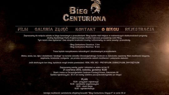 2 Bieg Centuriona w Zakościelu k Spały. 21 czerwiec start godz. 16.00.