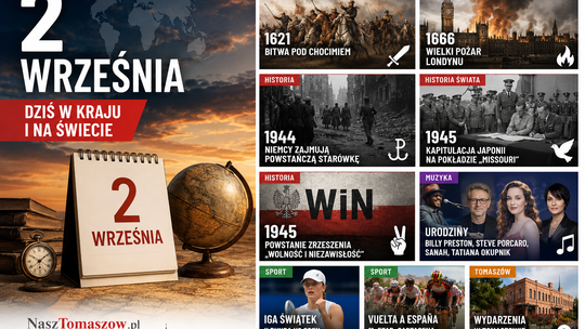 2 września: Chocim, londyński pożar, kapitulacja Japonii i narodziny WiN. Tolkien, sanah i noc Świątek w kalendarzu dnia