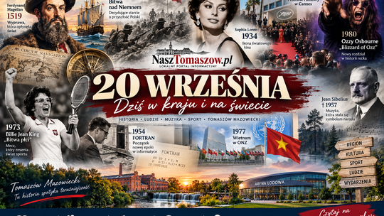 20 września. Bitwa nad Niemnem, Magellan, Sophia Loren i jazzowy finał w Tomaszowie