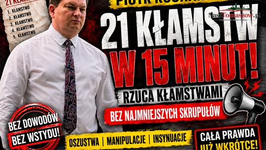 21 kłamstw w 15 minut. Piotr Kucharski rzuca nimi bez najmniejszych skrupułów