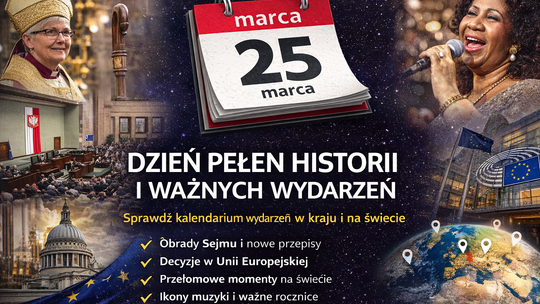 25 marca – kalendarium wydarzeń w Polsce i na świecie. Od historii po współczesną politykę