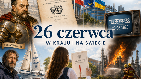 26 czerwca w kraju i na świecie. Od Batorego i „nocy paskiewiczowskiej” po ONZ, Teleexpress, The Clash i szkolne świadectwa