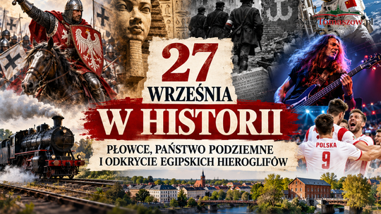 27 września w historii. Łokietek pod Płowcami, narodziny Polskiego Państwa Podziemnego i dzień, w którym przemówiły hieroglify
