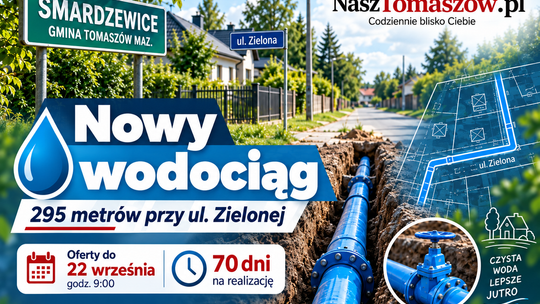 295 metrów nowego wodociągu w Smardzewicach. Gmina szuka wykonawcy dla ul. Zielonej