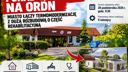 4,37 mln zł na ORDN. Termomodernizacja to tylko część inwestycji. Powstanie też nowa część rehabilitacyjna