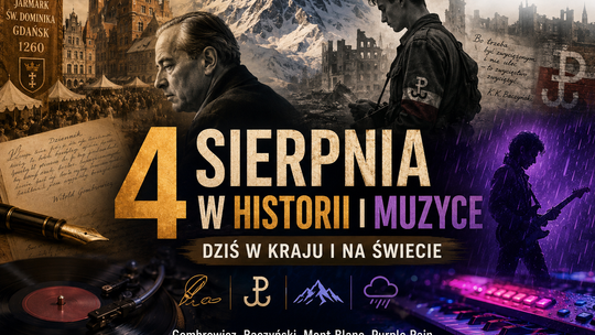 4 sierpnia 2026: Gombrowicz, Baczyński, Mont Blanc i „Purple Rain”. Rząd o sankcjach, Europa o kryzysie w Ceucie