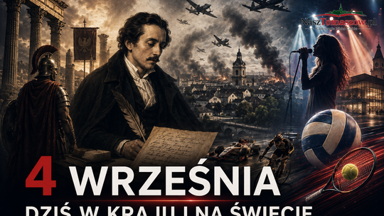 4 września. Upadek Rzymu, Słowacki, bomby nad Sulejowem i 45. urodziny Beyoncé. Tomaszów gra dla Gawłowskiego