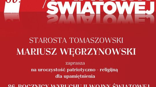 86. rocznica wybuchu II wojny światowej i walk w obronie Tomaszowa Mazowieckiego