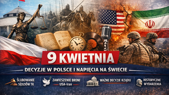 9 kwietnia: przełomowe decyzje w Polsce, napięcia na świecie i dzień zapisany w historii