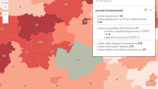 9 osób zmarło z powodu covid minionej doby w Tomaszowie