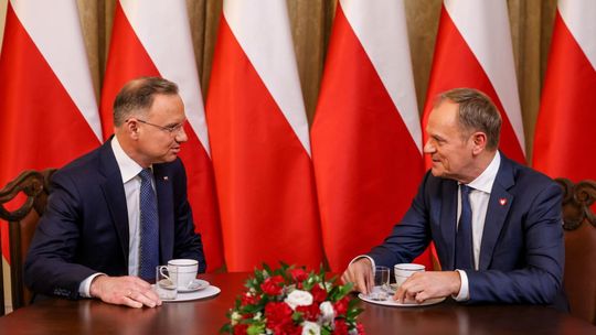 A. Duda: umówiliśmy się z Donaldem Tuskiem na jutro, na godz. 9 rano, na zaprzysiężenie rządu
