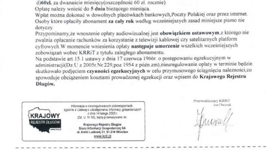 Abonament radiowy i telewizyjny – uwaga na oszustów!
