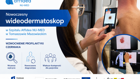 Affidea NU-MED w Tomaszowie Mazowieckim z nowym wideodermatoskopem. Szybsza diagnostyka czerniaka i zmian skórnych
