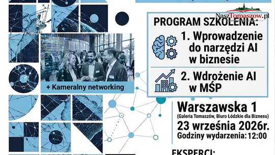 AI coraz mocniej wchodzi do firm. W Tomaszowie przedsiębiorcy nauczą się, jak wykorzystać ją w biznesie
