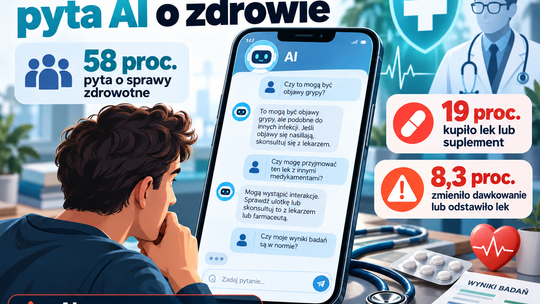 AI w białym fartuchu? 17 mln Polaków pyta sztuczną inteligencję o zdrowie