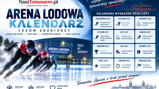 Arena Lodowa z kalendarzem na sezon 2026/2027. Tomaszów szykuje miesiące łyżwiarskiej rywalizacji