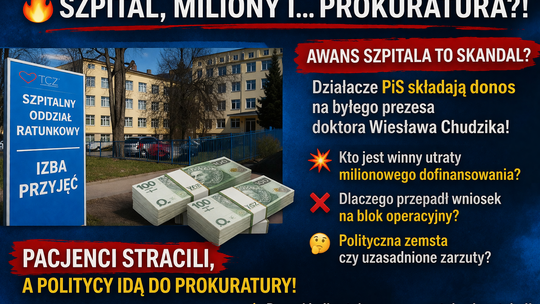 Awans szpitala, milionowe szanse i polityczna burza. Sprawa TCZ trafia do prokuratury