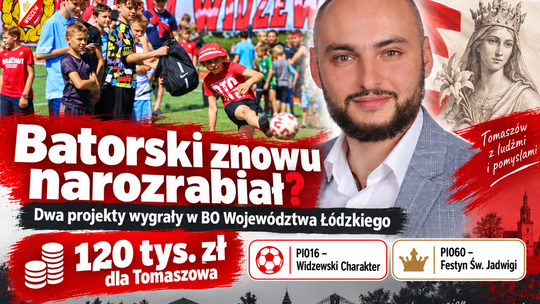 Batorski znowu narozrabiał? Dwa jego projekty wygrały w Budżecie Obywatelskim Województwa Łódzkiego