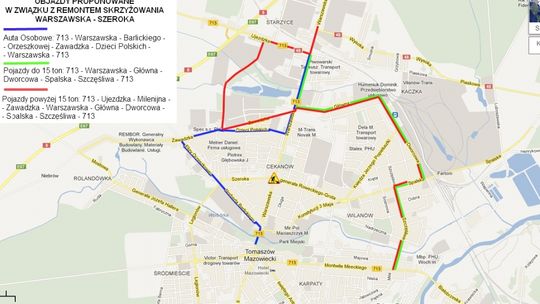 Będą utrudnienia - zapoznaj się z mapą objazdów