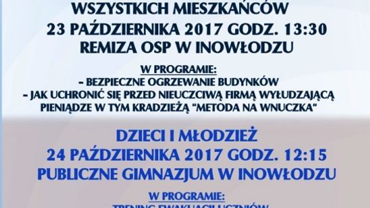 BEZPIECZNE DNI GMINY INOWŁÓDZ