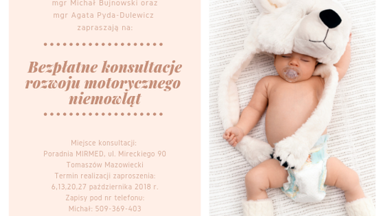 Bezpłatne konsultacje rozwoju niemowląt
