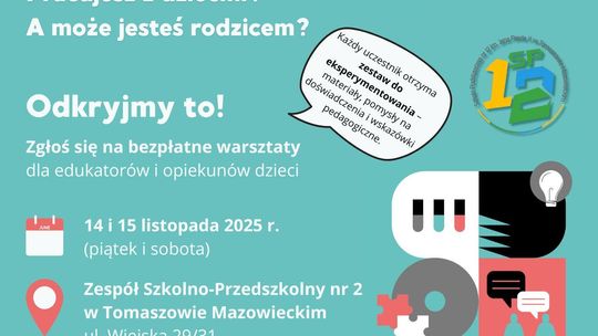 Bezpłatne warsztaty „Odkryjmy to!” w SP12!