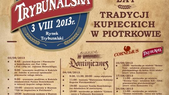 Biesiada Trybunalska na 700 lat tradycji kupieckich w Piotrkowie