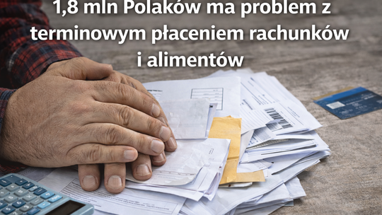 BIG InfoMonitor: kłopoty z terminowym płaceniem rachunków i alimentów ma 1,8 mln osób