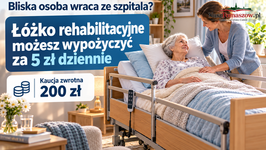 Bliska osoba wraca ze szpitala? Łóżko rehabilitacyjne możesz wypożyczyć za 5 zł dziennie!