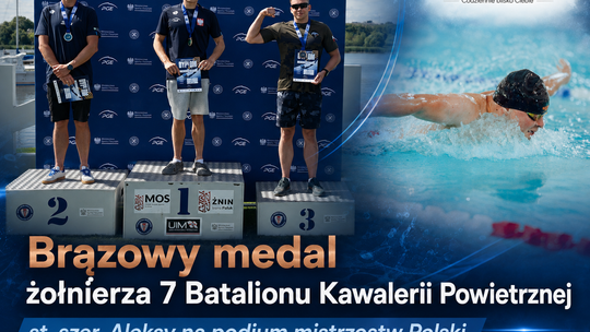 Brązowy medal żołnierza z Tomaszowa Mazowieckiego. St. szer. Aleksy na podium mistrzostw Polski