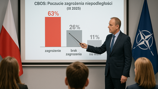 CBOS: 63 proc. badanych dostrzega zagrożenie dla niepodległości Polski; 26 proc. jest przeciwnego zdania