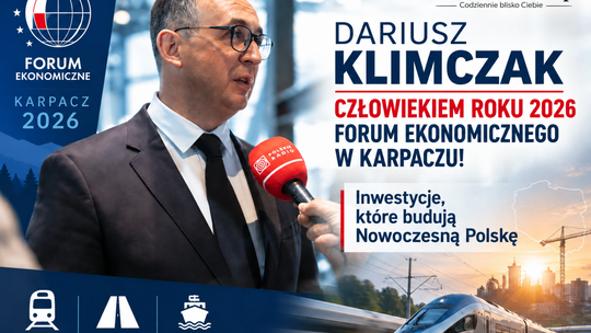 Dariusz Klimczak Człowiekiem Roku 2026 Forum Ekonomicznego. Minister z Tomaszowa Mazowieckiego z prestiżową nagrodą