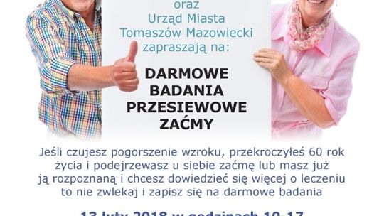 Darmowe badania przesiewowe zaćmy