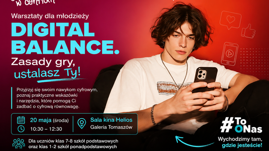 Digital Balance w Galerii Tomaszów. Młodzież porozmawia o smartfonach, social mediach i cyfrowej równowadze