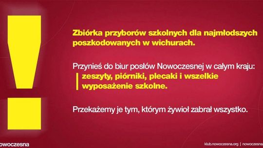Dla poszkodowanych w nawałnicach