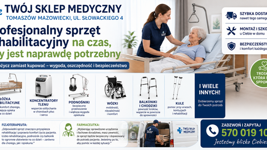 Dlaczego mieszkańcy Tomaszowa coraz częściej korzystają z wypożyczalni sprzętu rehabilitacyjnego?
