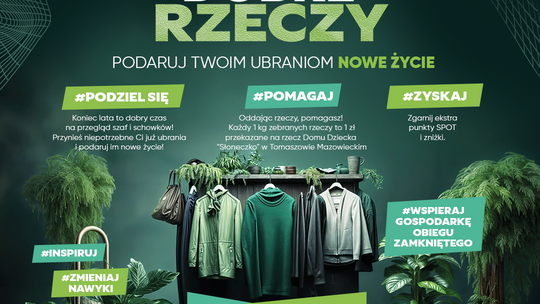 „DOBRE RZECZY” - wielka zbiórka ubrań i innych tekstyliów w Galerii Tomaszów