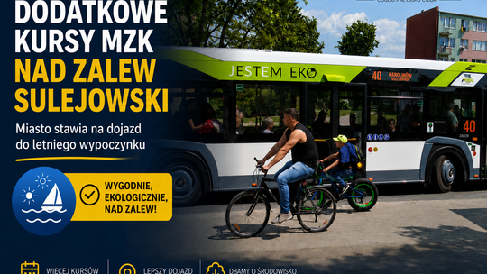 Dodatkowe kursy MZK nad Zalew Sulejowski. Miasto stawia na dojazd do letniego wypoczynku