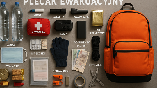 Dokumenty, woda, lekarstwa, żywność, elektronika – co powinno znaleźć się w plecaku ewakuacyjnym?
