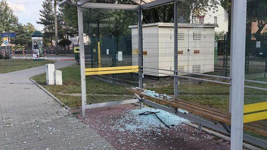 Dość wandalizmu! Rozbita szyba na przystanku przy Grota-Roweckiego to nie „psikus”