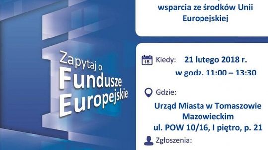 Dowiedz się jak pozyskać fundusze unijne - spotkanie