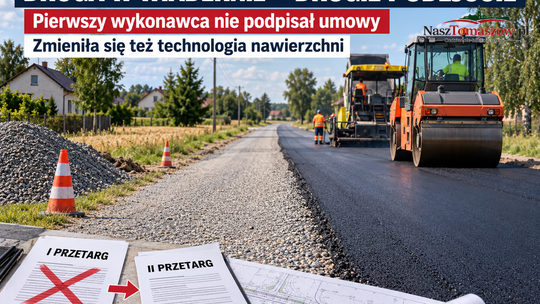 Droga w Wiadernie z problemami. Pierwszy wykonawca nie podpisał umowy, w drugim przetargu zmieniono technologię